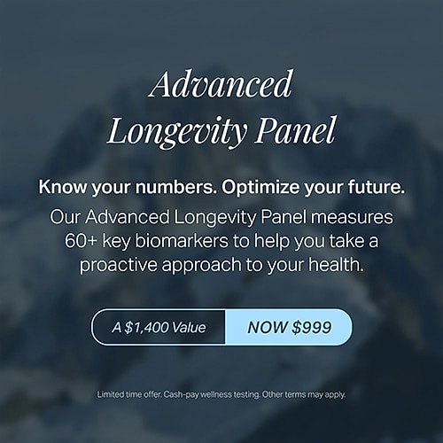 Advanced Longevity Panel health measurement promotion